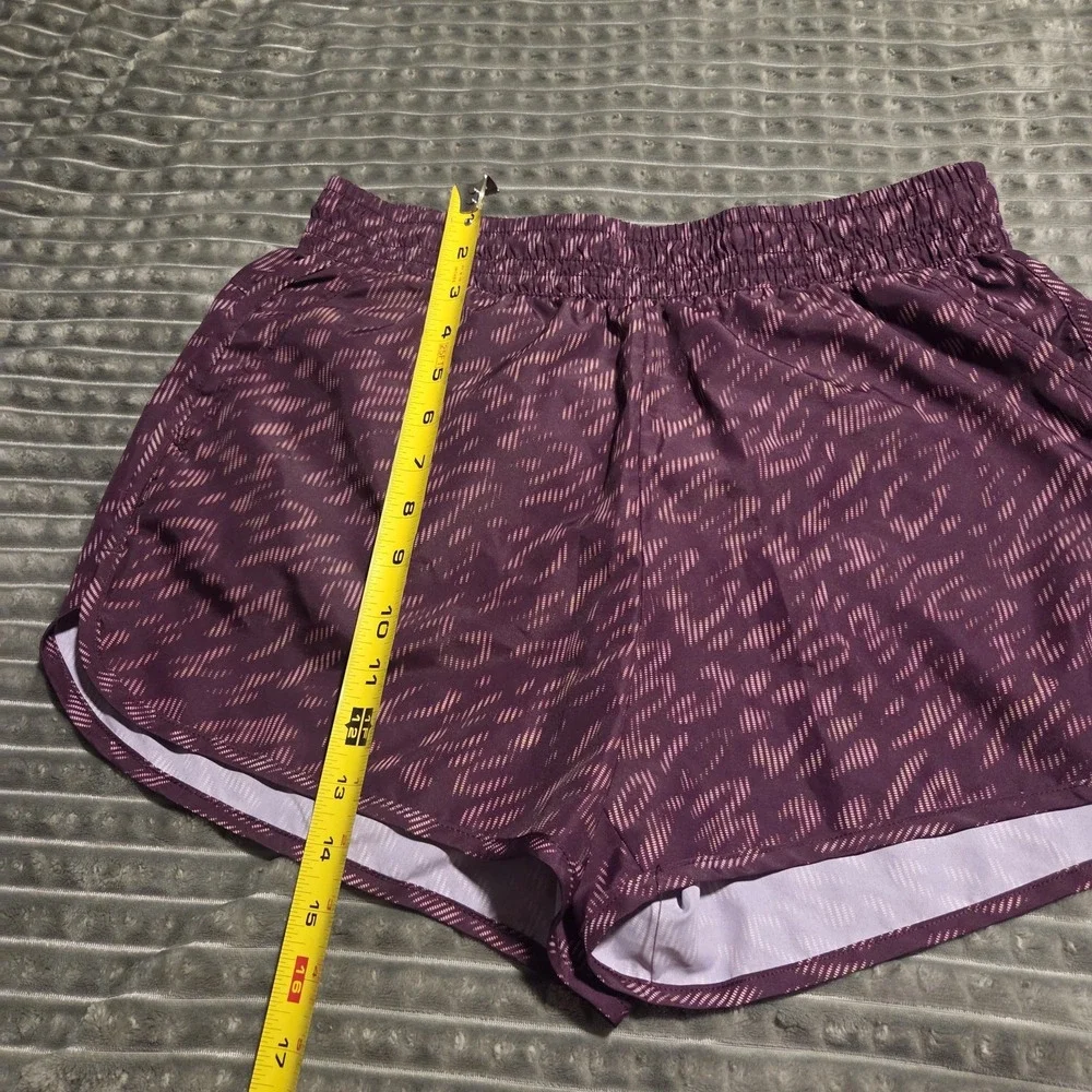 Athletic Works Womens Core Running Shorts Rio Plum Purple Geometric Liner Size M